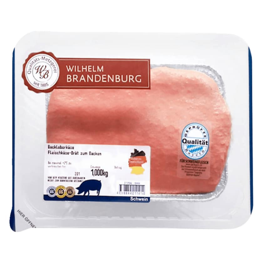 Wilhelm Brandenburg Backleberkäse vom Schwein 1kg